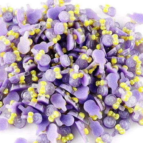 10 X 3D GLITTER LOLLYPOP NAIL ART DECORATION ACRYLIC - PURPLE