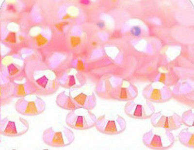 100 PCS 3MM RESIN RHINESTONE GEMS ROUND  FLAT BACK EMBELLISHMENTS FOR NAIL  ARTS & CRAFTS - PINK