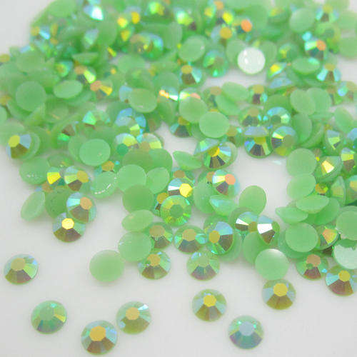 100PCS 3MM RESIN JELLY RHINESTONE FOR NAIL  ARTS & CRAFTS - GREEN