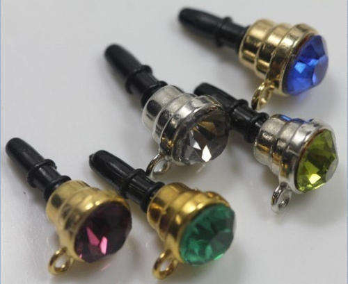 CRYSTAL ANTI-DUST PHONE PLUG.ADD SOME "BLING" TO YOUR PHONE. "JUST ADD A  CHARM"