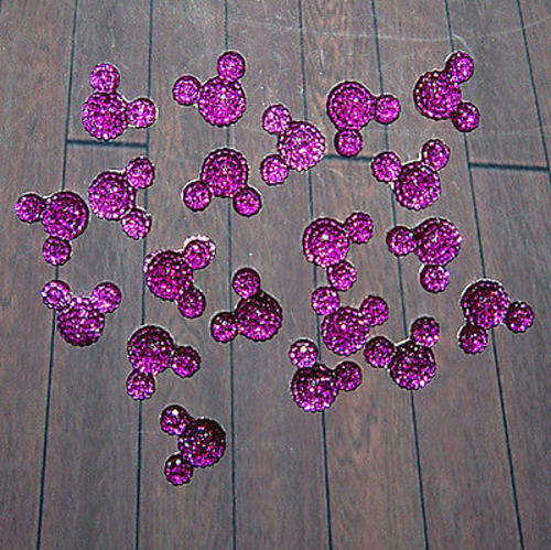 10 PCS RESIN MINI MICKEY MOUSE FLAT BACK EMBELLISHMENTS CABOCHON FOR ARTS & CRAFTS - PURPLE