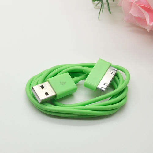 COLOR USB DATA SYNC/CHARGERS FOR IPHONE 3/3G/3GS/4/4G/4S/IPOD TOUCH, IPAD1,IPAD2 - GREEN
