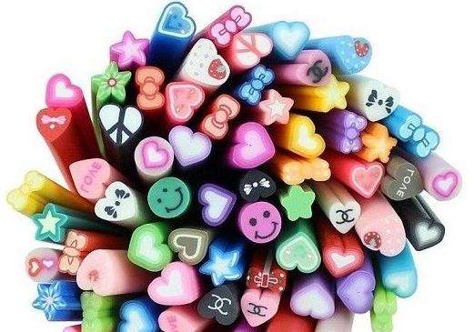 20 PCS MIXED LOVE STYLE FIMO CANES FOR NAIL ART OR CRAFTS