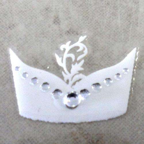 3D WEDDING FRENCH STYLE NAIL ART STICKERS WITH RHINESTONES # 10