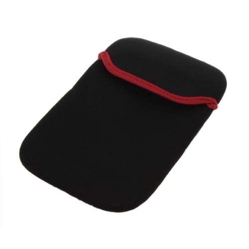 BLACK NEOPRENE SLEEVE CASE POUCH BAG FOR 7" TABLETS