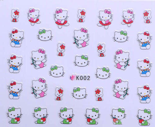 HELLO KITTY NAIL ART STICKER - K002