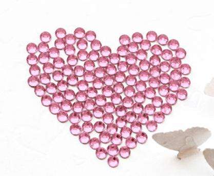 100PCS 1.5MM ROUND RHINESTONES FOR NAIL ART & CRAFTS - LIGHT PINK