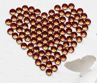 100PCS 3MM ROUND RHINESTONES FOR NAIL ART & CRAFTS - BROWN