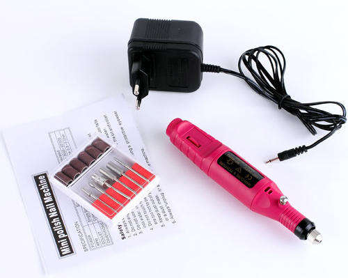 Electric Nail Art Drill Pen Manicure Polish Machine + 6 Bits