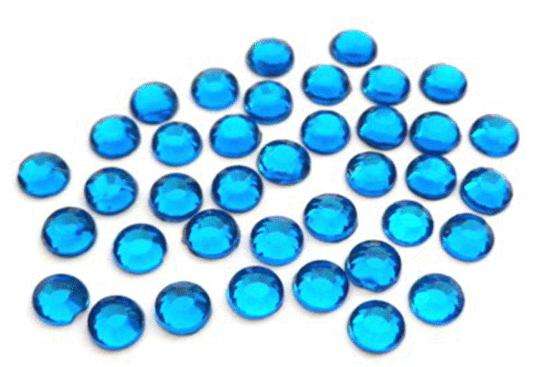 HOT-FIX  AQUAMARINE ss10 3mm IRON ON CRYSTAL RHINESTONES
