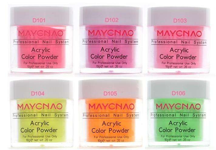 12 POTS NAIL ACRYLIC COLOR POWDER 10 GRAMS OF EACH COLOR