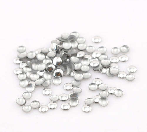 100PCS ALUMINUM TONE 3MM ROUND METAL STUDS FOR NAIL ART & CRAFTS