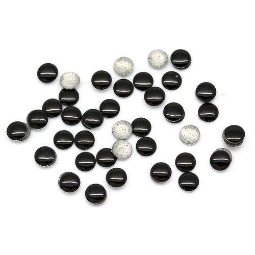 100PCs Aluminum Metallic Nail Art Decoration Studs Tips Round - Black