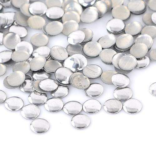 100PCS 5MM ALUMINIUM TONE ROUND METAL STUDS FOR NAIL ART & CRAFTS