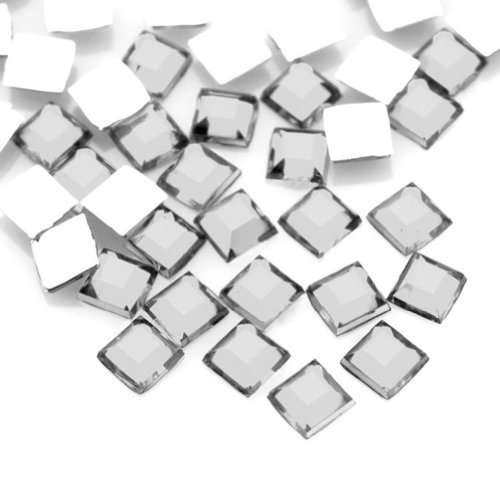 100PCS 2 * 2MM SQUARE RHINESTONES FOR NAIL ART & CRAFTS - CLEAR