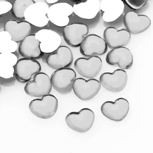 100PCS 2.5 * 2MM HEART RHINESTONES FOR NAIL ART & CRAFTS - CLEAR