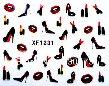 Nail Art Water Transfers Stickers lips, heel,etc