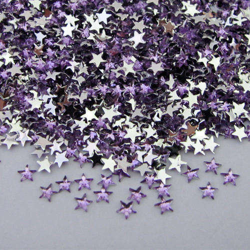 100PCS 3 * 3MM STAR RHINESTONES FOR NAIL ART & CRAFTS - LIGHT PURPLE
