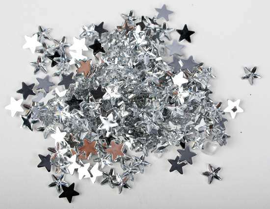 100PCS 3 * 3MM STAR RHINESTONES FOR NAIL ART & CRAFTS - CLEAR
