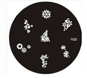 NAIL ART STAINLESS STEEL STAMPING PLATE KONAD TEMPLATE (M20)