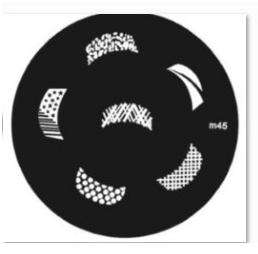 NAIL ART STAINLESS STEEL STAMPING PLATE KONAD TEMPLATE (M45)