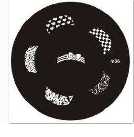 NAIL ART STAINLESS STEEL STAMPING PLATE KONAD TEMPLATE (M56)