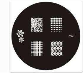 NAIL ART STAINLESS STEEL STAMPING PLATE KONAD TEMPLATE (M60)