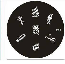 NAIL ART STAINLESS STEEL STAMPING PLATE KONAD TEMPLATE (M58)