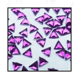 100PCS 3 * 3MM TRIANGULAR RHINESTONES FOR NAIL ART & CRAFTS - PURPLE