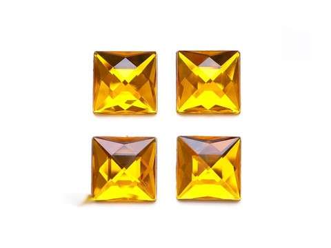 100PCS 2 * 2MM SQUARE RHINESTONES FOR NAIL ART & CRAFTS - TOPAZ