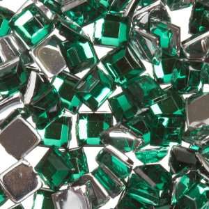 100PCS 2 * 2MM SQUARE RHINESTONES FOR NAIL ART & CRAFTS - EMERALD