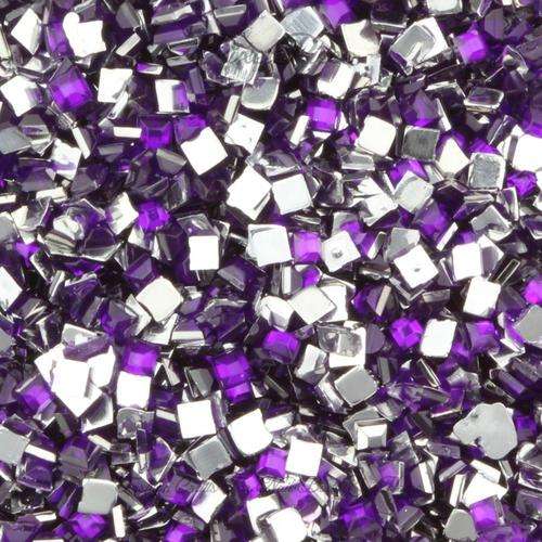 100PCS 2 * 2MM SQUARE RHINESTONES FOR NAIL ART & CRAFTS - VIOLET