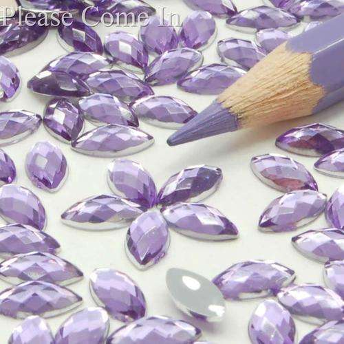 100PCS 2MM ELLIPSE RHINESTONES FOR NAIL ART  & CRAFTS - LILAC