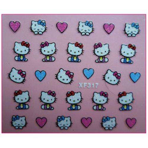 3D HELLO KITTY NAIL ART DECAL