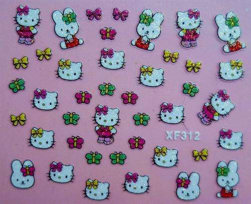 NAIL ART - HELLO KITTY