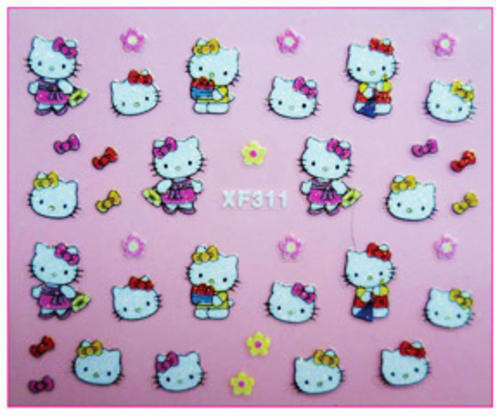 NAIL ART - HELLO KITTY