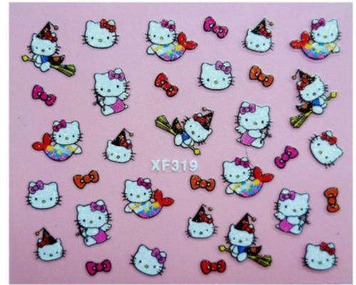 SPECIAL LISTING FOR LIZA OTTO 24 X 3D HELLO KITTY NAIL ART DECAL