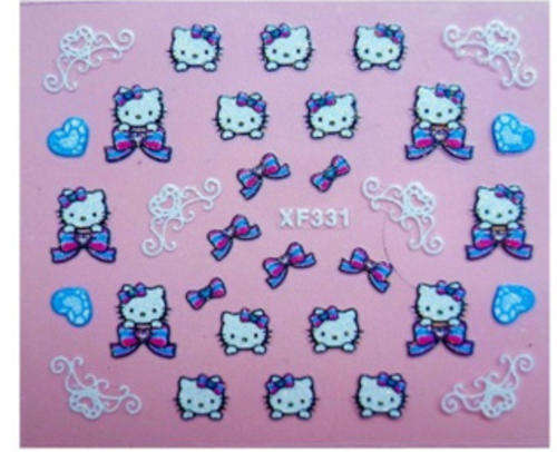 3D HELLO KITTY NAIL ART DECAL
