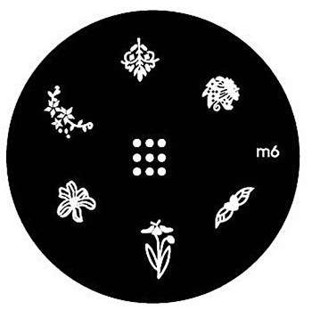 NAIL ART STAINLESS STEEL STAMPING PLATE KONAD TEMPLATE (M6)