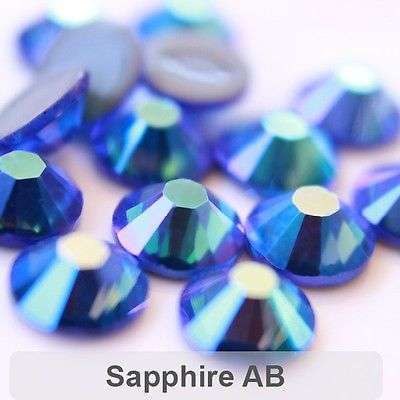 1 x GROSS - SS10 GLUE ON 2.7 - 2.8 mm AB CRYSTAL RHINESTONES - SAPPHIRE