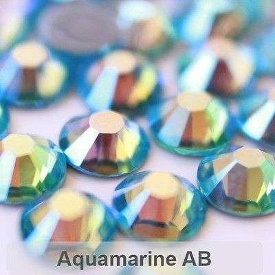 1 x GROSS - SS10 GLUE ON 2.7 - 2.8 mm AB CRYSTAL RHINESTONES - AQUAMARINE