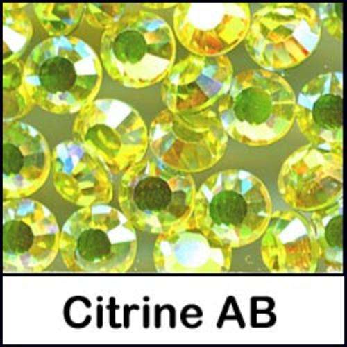 1 x GROSS - SS16 GLUE ON 3.8 - 4 mm AB CRYSTAL RHINESTONES - CITRINE