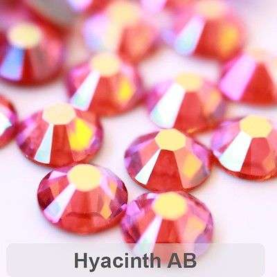 1 x GROSS - SS16 GLUE ON 3.8 - 4 mm AB CRYSTAL RHINESTONES - HYACINTH
