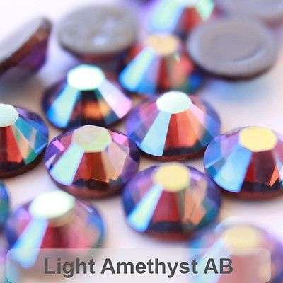 1 x GROSS - SS16 GLUE ON 3.8 - 4 mm AB CRYSTAL RHINESTONES - LIGHT AMATHYST