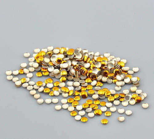 100PCS 3MM GOLD PLATED ROUND METAL STUDS FOR NAIL ART & CRAFTS