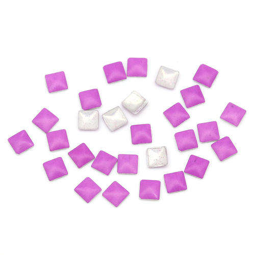 100PCS 3MM ALUMINIUM TONE SQUARE METAL STUD FOR NAIL ART & CRAFTS - PURPLE