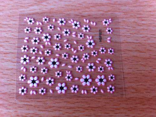 NAIL ART STICKER - PINK & BLACK
