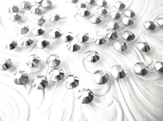 1 x GROSS - HOT-FIX SS16  3.8 - 4 mm CRYSTAL RHINESTONES -SILVER HEMATITE
