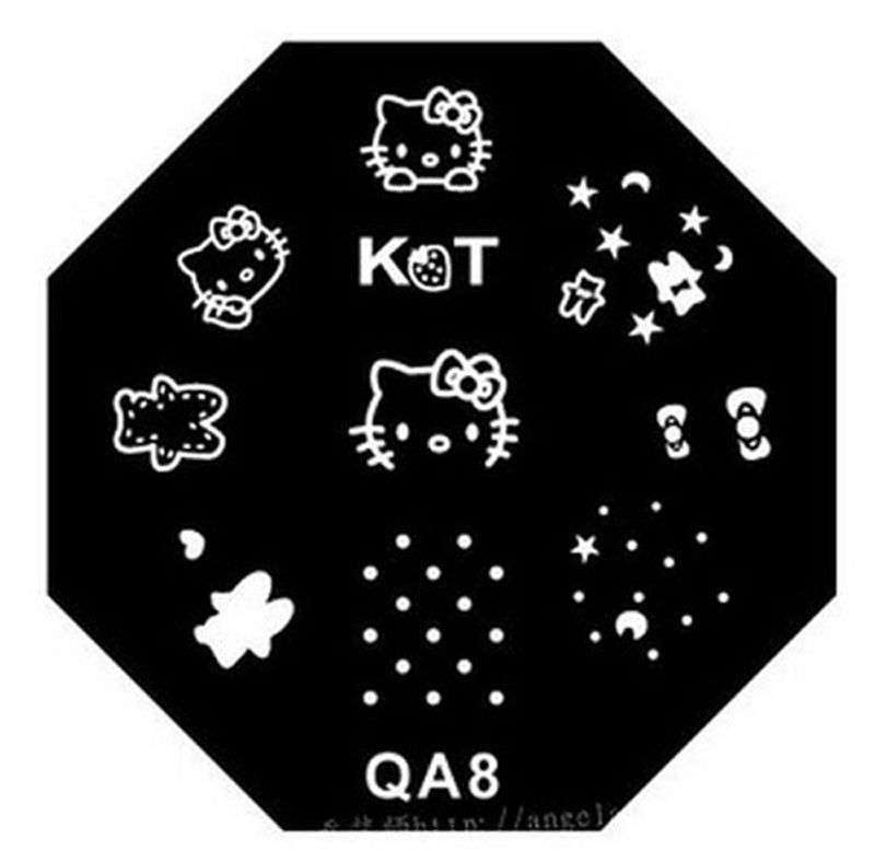 NAIL ART STAINLESS STEEL STAMPING PLATE (QA8)