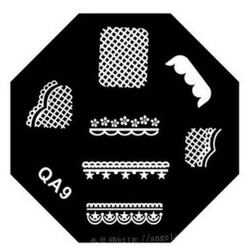 NAIL ART STAINLESS STEEL STAMPING PLATE (QA9)